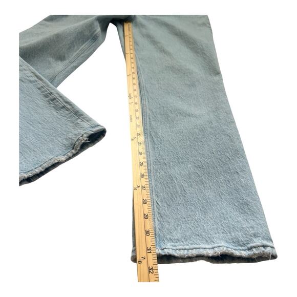 Abercrombie Fitch 90s Straight Jeans Womens 12L Crossover Curve Love Light Wash - Picture 6 of 11